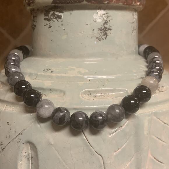Jay King Necklace Sterling Silver, Black Onyx and Quartz DTR - Picture 3 of 7